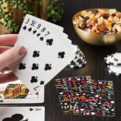 Cartes de jeu en noir avec nom pour une fille (In Situ)