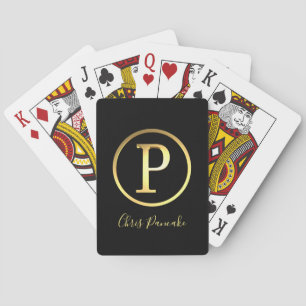 Cartes De Jeu En Or Élégantes