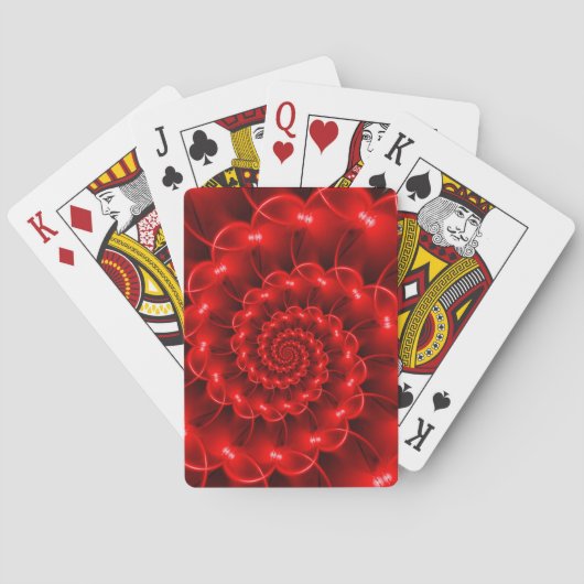 Cartes de jeu en spirale rouges (dos)