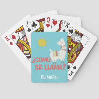 Cartes de jeu espagnoles drôles de calembour de