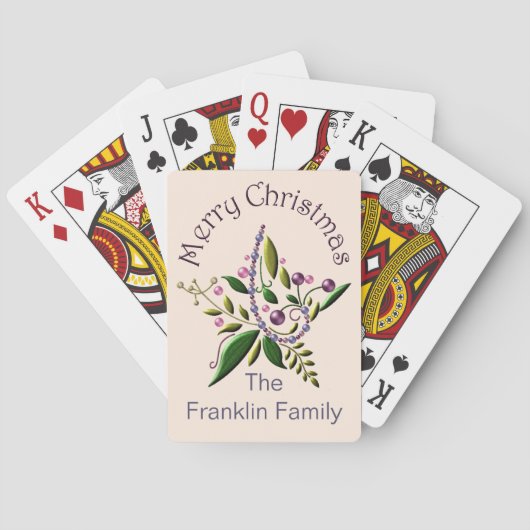 Cartes de jeu - étoile toscane de Noël (dos)