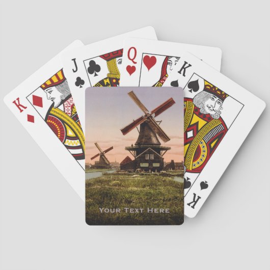 Cartes de jeu faites sur commande de moulins à (dos)