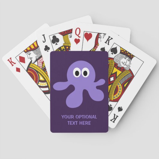 Cartes de jeu faites sur commande de poulpe drôle (dos)