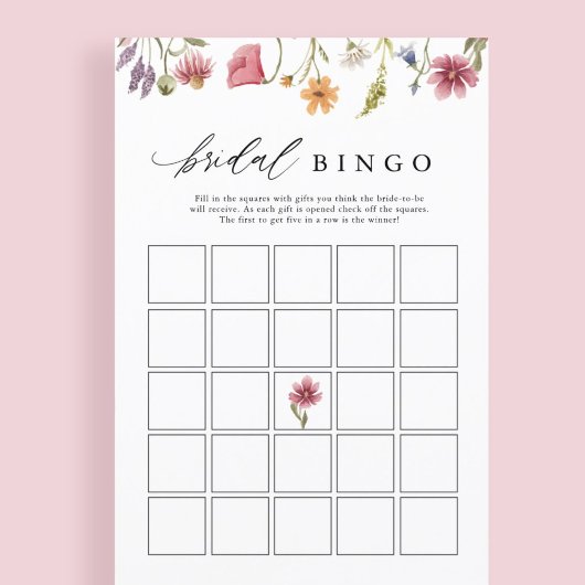 Cartes de jeu fleur sauvage Floral Fête des mariée