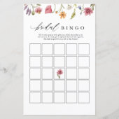 Cartes de jeu fleur sauvage Floral Fête des mariée (Devant)