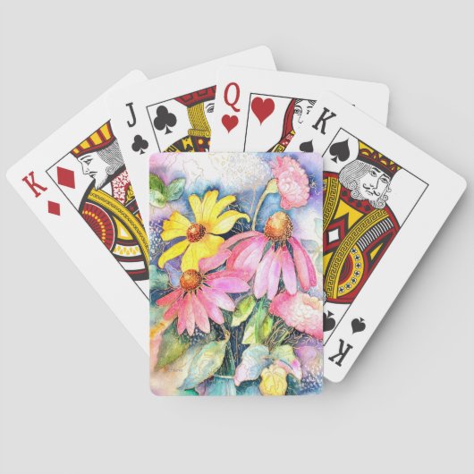 Cartes de jeu florales en été (dos)