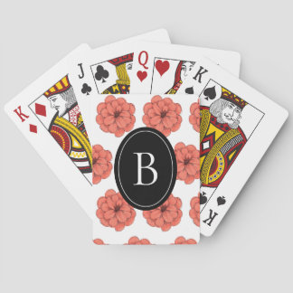 Cartes de jeu florales personnalisées