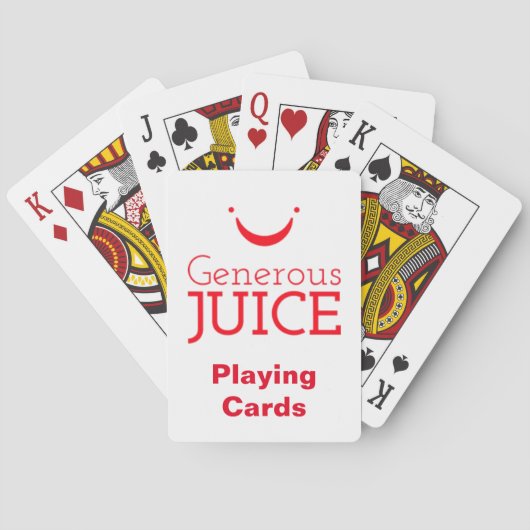 Cartes de jeu généreuses de jus (dos)