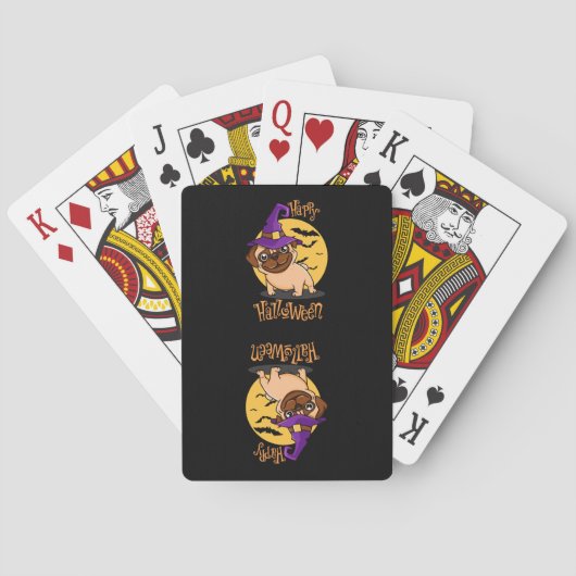Cartes de jeu Halloween Puggy (dos)