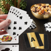 Cartes de jeu initiales d'effet métallique d'or (In Situ)