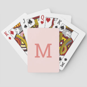Cartes de jeu initiales Pastel Rose Pink