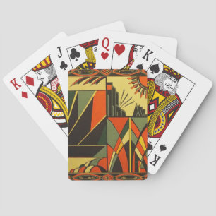 Cartes de jeu inspirées par cru d'art déco