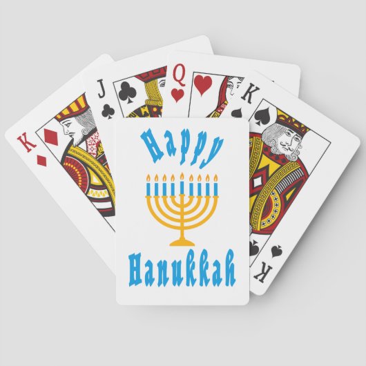 Cartes de jeu Joyeux Hanukkah (dos)