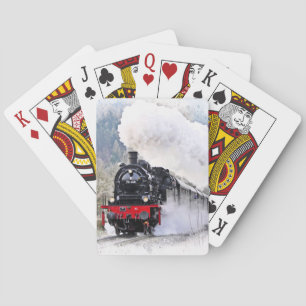 Cartes de jeu locomotives de train