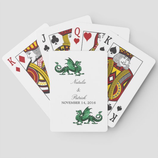 Cartes de jeu Mariage Dragon Vert (dos)