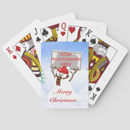 Cartes de jeu mignonnes de Noël de bonhomme de (dos)