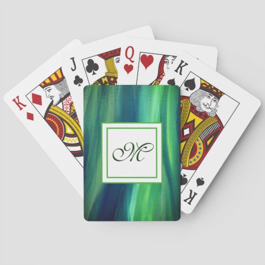 Cartes de jeu Monogramme Green Life (dos)