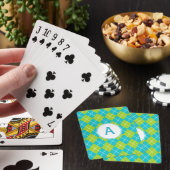 Cartes de jeu Monogramme Turquoise (In Situ)