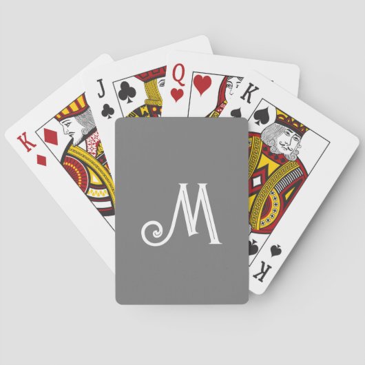 Cartes de Jeu Monogrammes - Lettre "M" (dos)