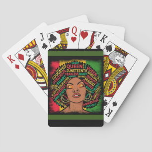 Cartes de jeu Motivationnelles de la femme noire m