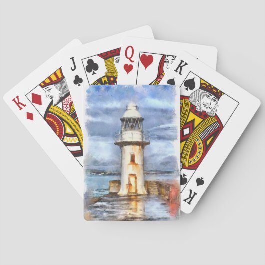 Cartes de jeu Nautique phare (dos)