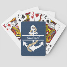 Cartes de jeu nautiques personnalisées d'Ancre