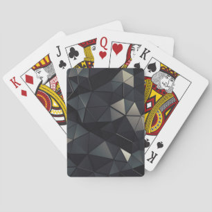 Cartes de Jeu Noir Faible Poly Modernes