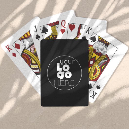 Cartes de Jeu Noir Set pour White Business Logo