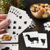 Cartes de jeu noires de lama (In Situ)
