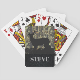 Cartes de jeu nommées de chasse de cerfs communs