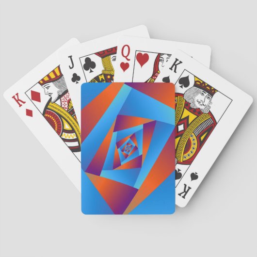 Cartes de jeu Orange et Blue Spiral (dos)
