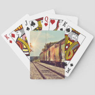 Cartes de jeu orientées de chemin de fer