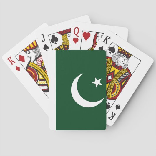 Cartes de jeu pakistanaises de drapeau (dos)