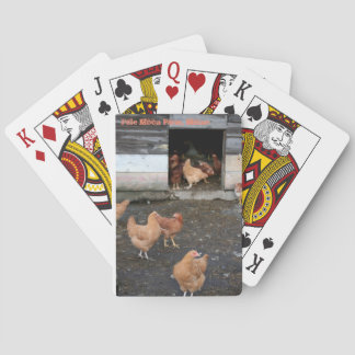 Cartes de jeu pâles de poulet de ferme de lune