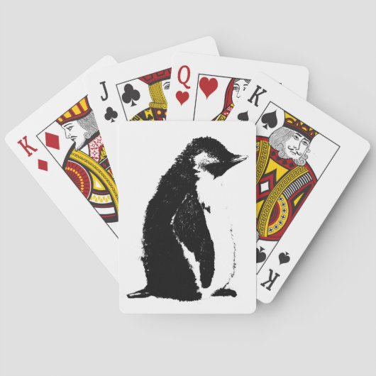 Cartes de jeu parfaites de pingouin (dos)