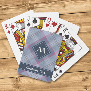 Cartes de jeu Pastel Blue et Rose Tartan