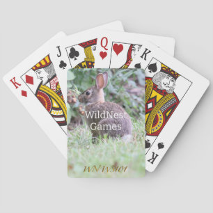 Cartes de jeu personnalisables Bunny jardin