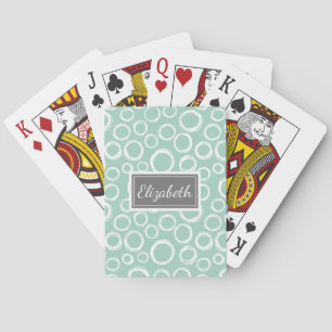 Cartes de jeu personnalisées à joli motif Aqua