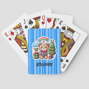 Cartes de jeu personnalisées à l'ours en peluche m