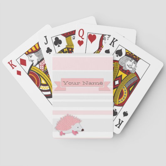Cartes de jeu personnalisées de hérisson (dos)