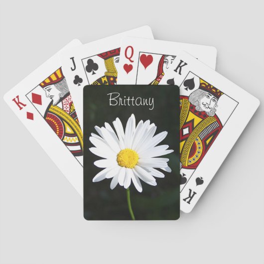 Cartes de jeu personnalisées de marguerite de (dos)