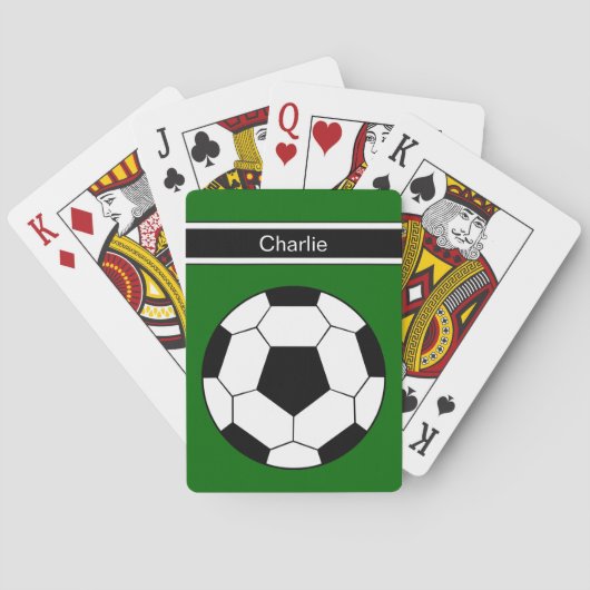 Cartes de jeu personnalisées de soccer (dos)