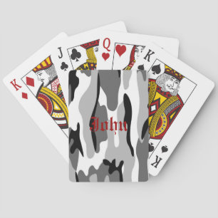 Cartes de jeu personnalisées en gris et noir