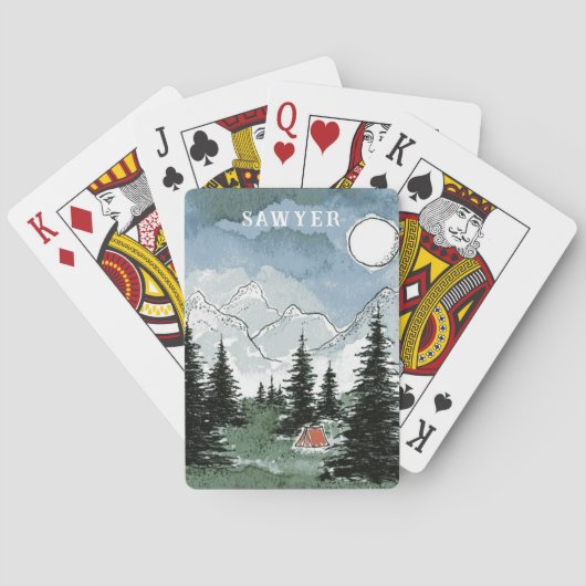 Cartes de jeu personnalisées Mountain Camp (dos)
