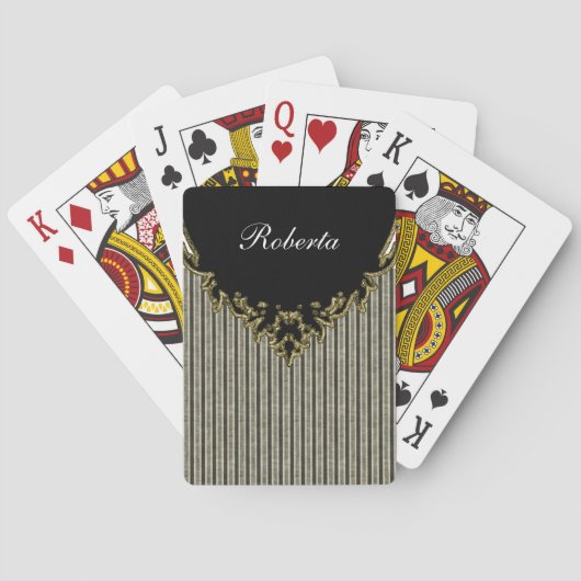 Cartes de jeu personnalisées par damassé (dos)