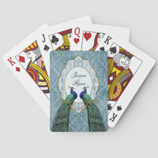 Cartes de jeu personnalisées Royal Peacock (Bleu)