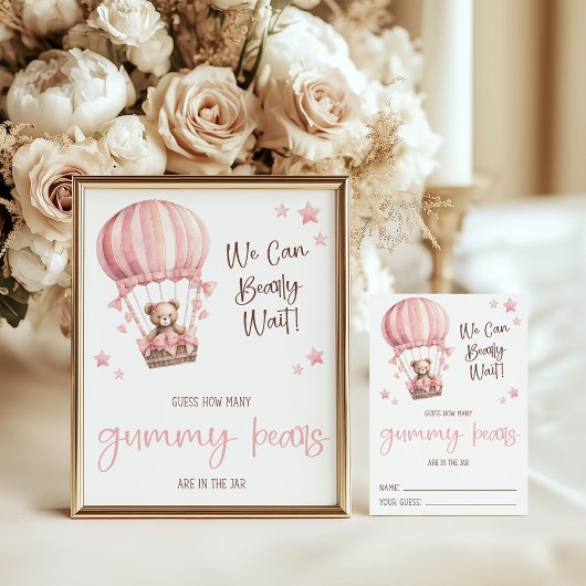 Cartes de jeu pour Baby Shower : Devinez combien d