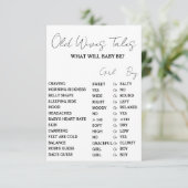 Cartes de jeu pour Baby Shower sur les Contes de V (Debout devant)