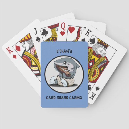 Cartes de jeu pour enfants - thème requin (dos)