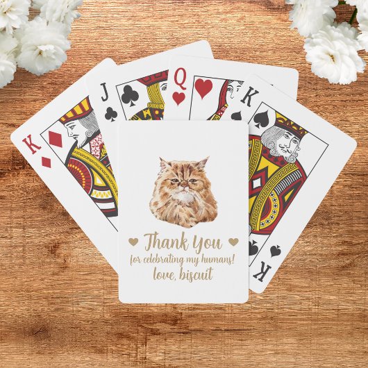 Cartes de jeu pour mariage de chat